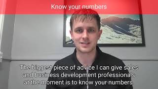 Sales People - Know your numbers! 